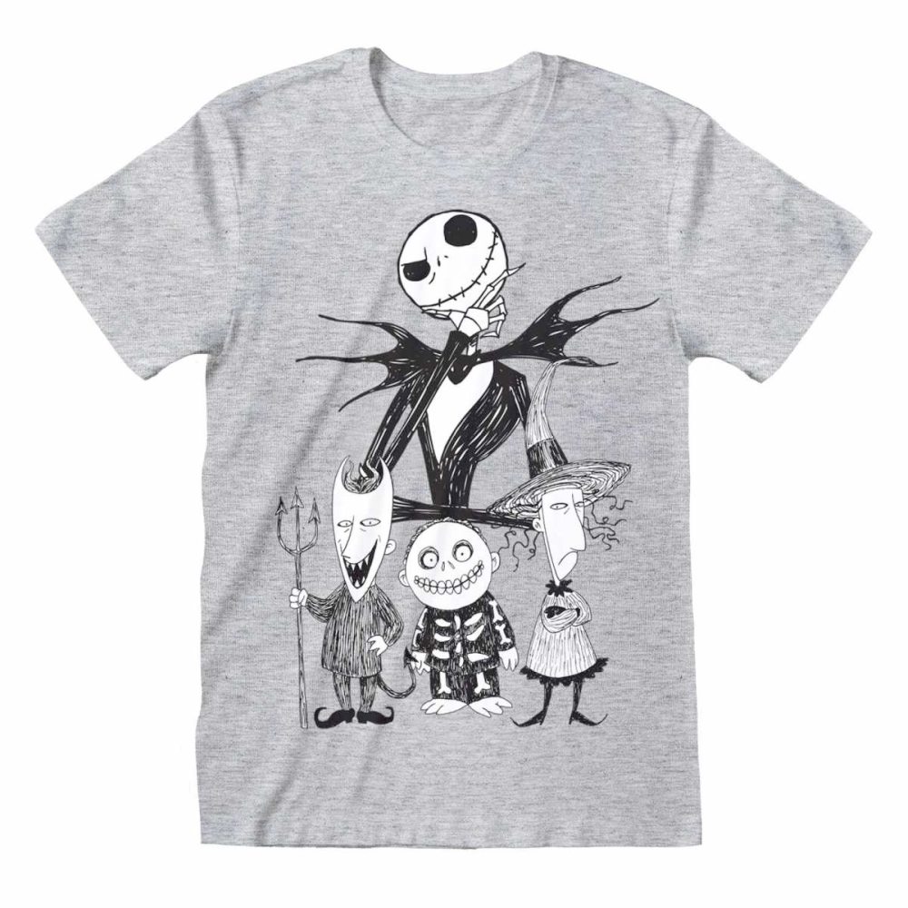 Disney The Nightmare Before Christmas - Trick Or Treaters Herren T-Shirt - Grau